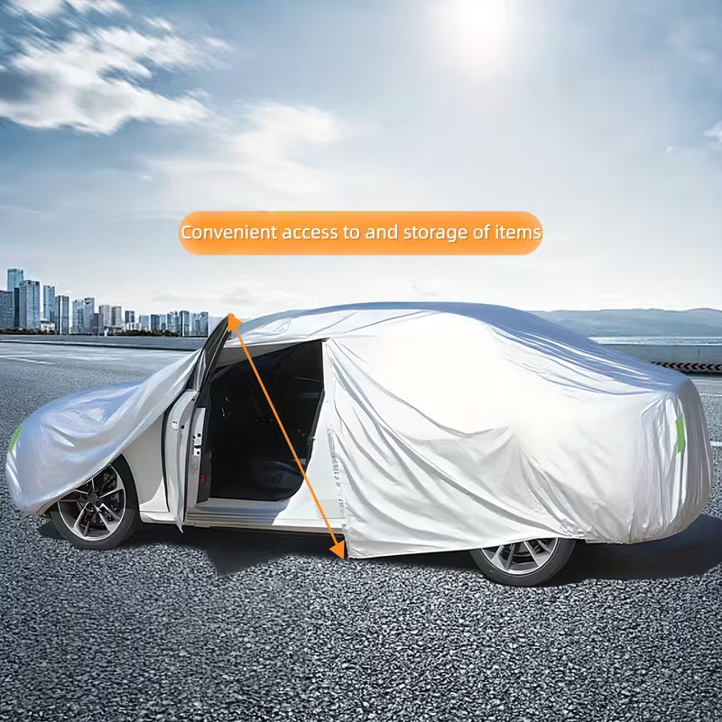 Outdoor All-Weather Full Car Cover – Sun, Rain, Ice & Snow Protection (UV + Waterproof)