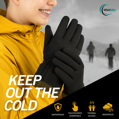 Outdoor Winter Gloves, Touchscreen and Windproof Full-Finger Gloves for Sports, Travel, and Daily Activities